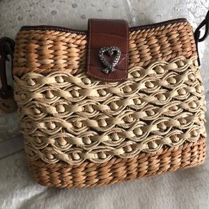 Brighton straw purse, & sterling silver detail.